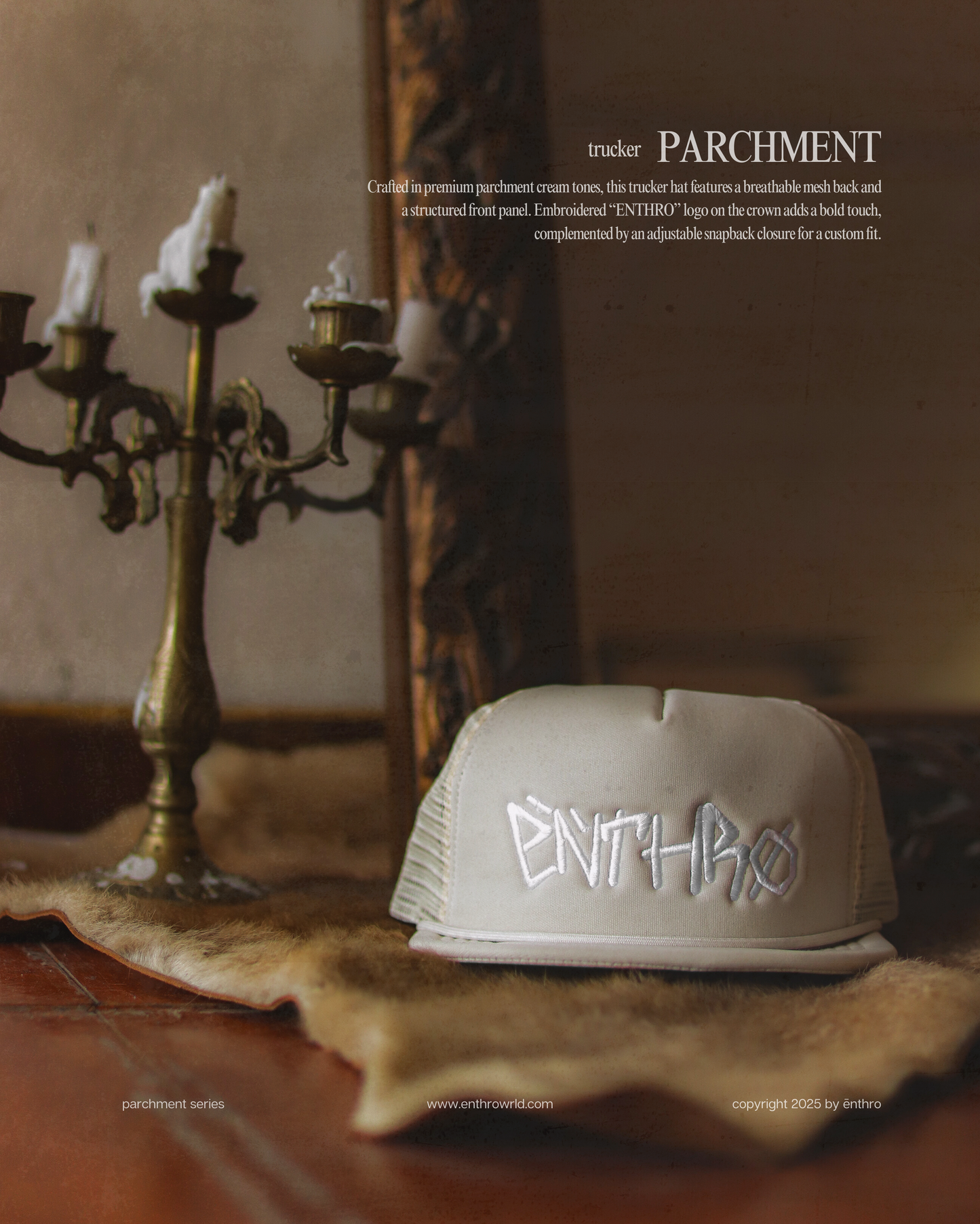 PARCHMENT TRUCKER HAT