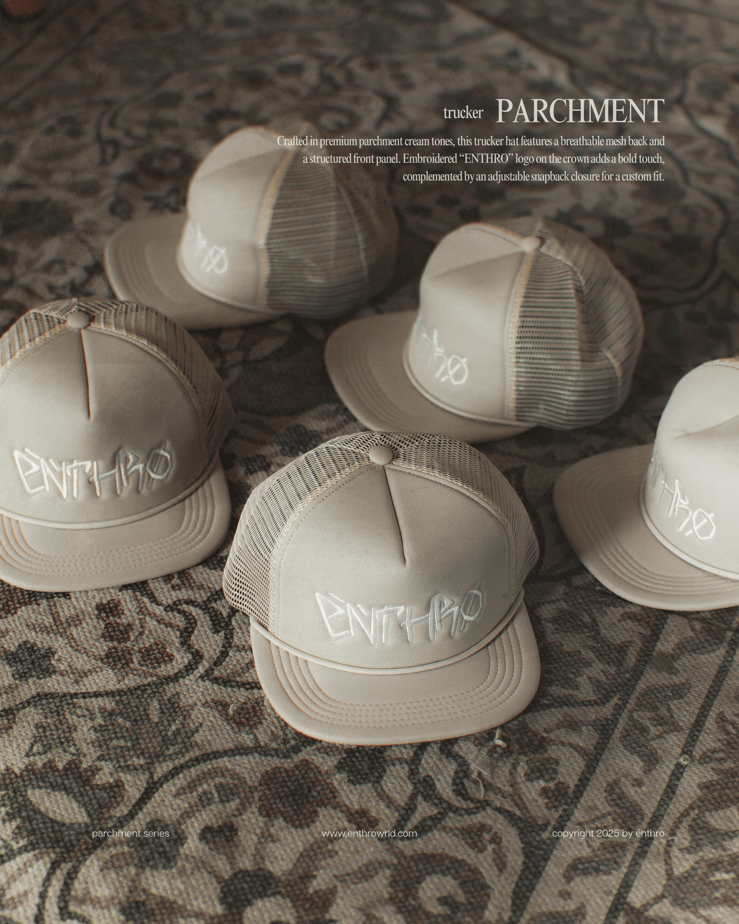 PARCHMENT TRUCKER HAT