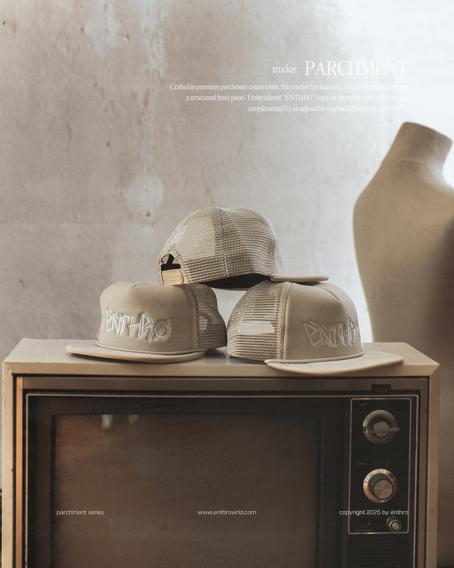 PARCHMENT TRUCKER HAT